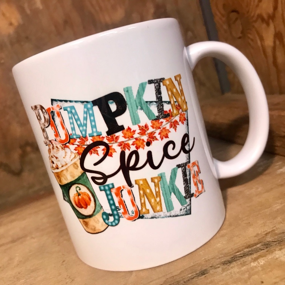 Pumpkin Spice Junkie - Custom 11 oz. Ceramic Mug